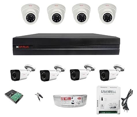 CP PLUS FULL HD 2.4MP CAMERAS COMBO KIT 8CH HD DVR+ 4 BULLET CAMERAS ...