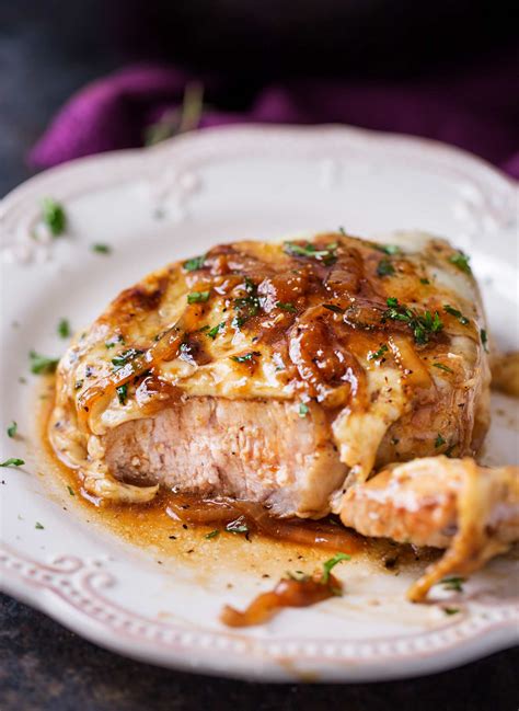 French Onion Pork Chops (easy one pan meal!) - The Chunky Chef