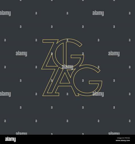 logo template letters Z, zigzaz, in the style of a technical drawing with lines Stock Vector ...