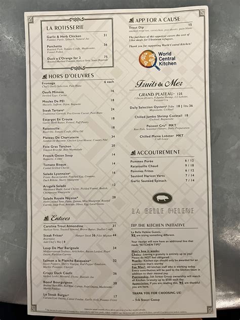 La Belle Helene, Charlotte - Menu, Reviews (1253), Photos (118 ...