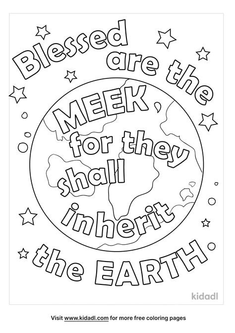 Free Blessed Are The Meek Coloring Page | Coloring Page Printables | Kidadl