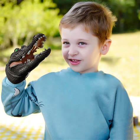 Buy Dinosaur Shark Hand Puppet Rubber Dinosaur Hand Puppets for Kids ...
