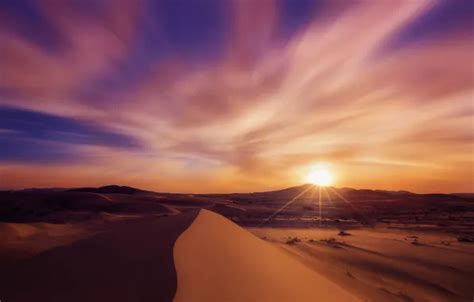 Download wallpaper the sun, desert, dunes, Sands, section landscapes in ...