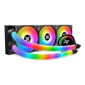 Xigmatek Neon Aqua 360 CPU Liquid Cooler ARGB LED Pump Head & Tube ...