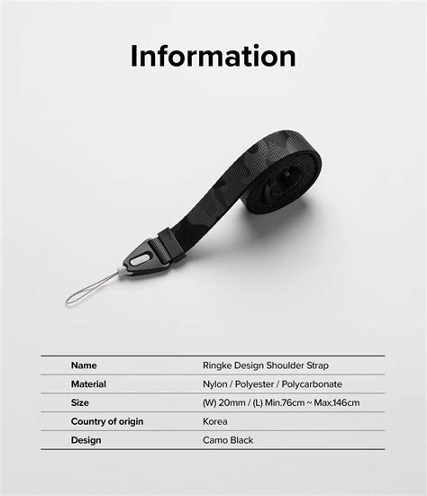 Universal Neck Crossbody Lanyard String Pattern Strap - Camo Black