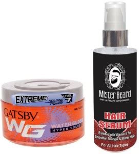 Mister Beard HAIR SERUM WITH GATSBY EXTREME LEVEL 7 WATER GLOSS HYPER ...