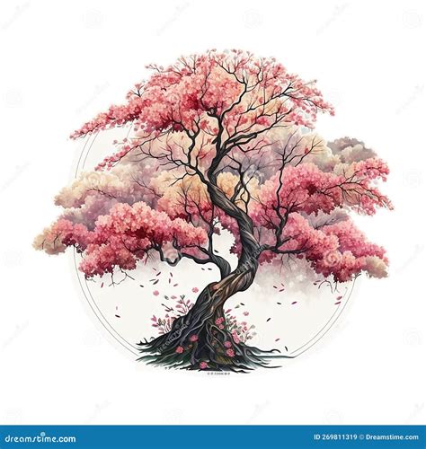 Japanese Cherry Blossom Tree Drawing