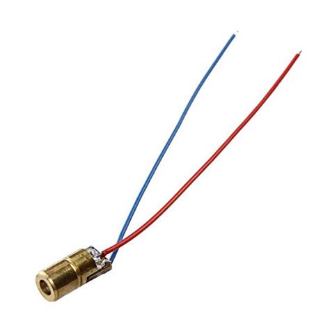 Ketrix 650nm 6mm 3V-5V 5mw RED Laser Dot Diode Pointer Module Copper ...