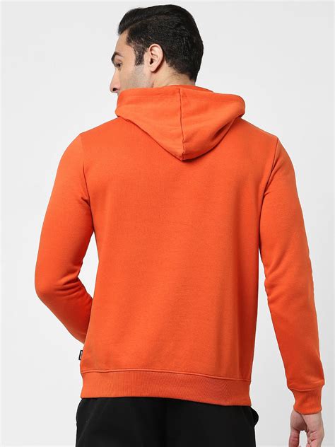 Buy Red Typographic Logo Hooded Sweatshirt for Men