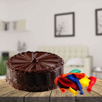 Buy Chocolate Cake With Balloons Online at Best Price | Od