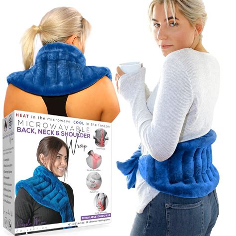 XL Microwave Heating Pad for Back Pain Relief with 71" Ties/Straps to ...