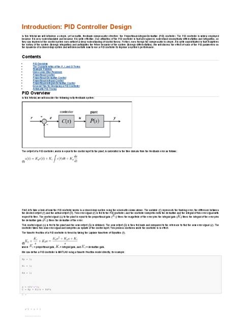 Image result for Control engineering PID Controller Tutorial