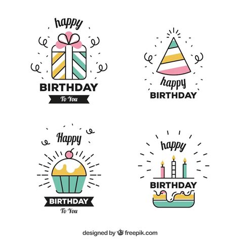 Happy birthday outline Vectors - Download Free High-Quality Vectors ...
