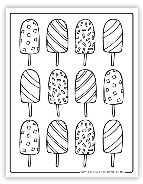 Popsicle Coloring Pages (Free PDF Printables) - Simply Love Coloring
