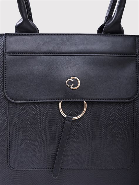 Buy Caprese Dakota Satchel Large Black @ Rs.2449 | Caprese Bags
