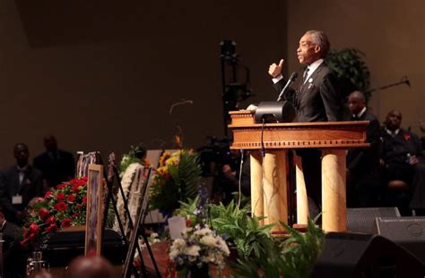 Al Sharpton Speaks at Ferguson Teen Michael Brown's Funeral in St. Louis