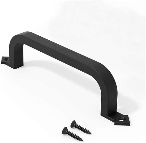 Buy EaseLife 9" Barn Door Pull Handle,Rustic Black Cast Iron Grab,Easy ...