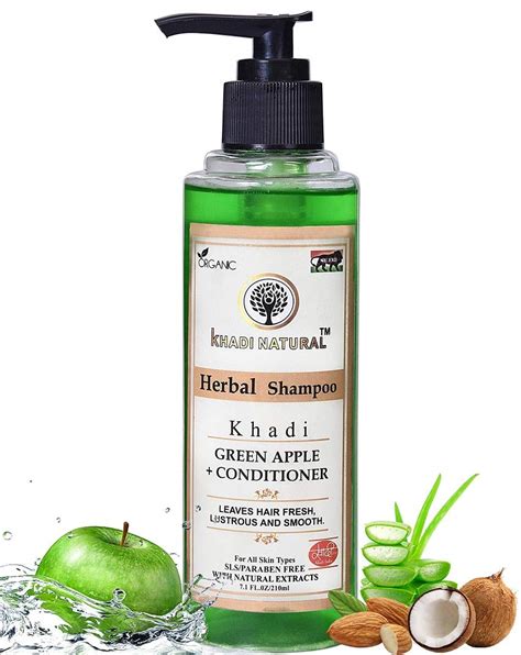 Buy Khadi Natural Herbal Green Apple Conditioner Shampoo 210 ml Online ...