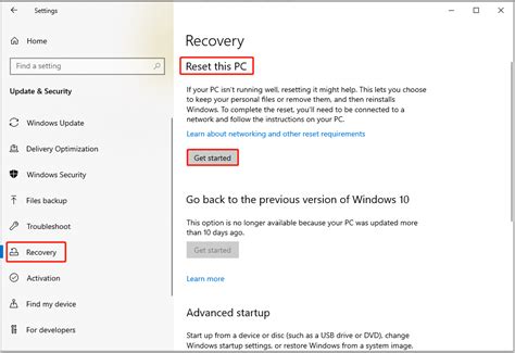 Reset Computer and Keep Files 的图像结果