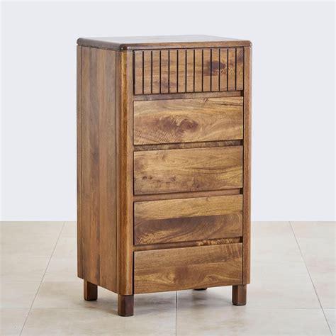 Buy Olivia Mango Wood Chest of 4 Drawers - Brown from Home Centre at ...