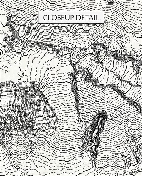 Haleakala Elevation Contours Poster – Seven Summits Art
