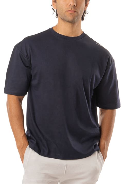 Navy Blue Oversized Tees by Dumbell – Dumbell Wear