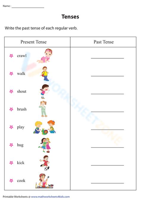 Image result for Past Tense Ed Worksheet