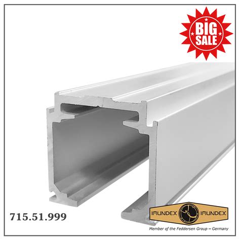 Ray trượt cho cửa trượt kính 100kg có giảm chấn Imundex 715.51.999