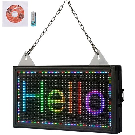 Buy VEVOR LED Scrolling Sign, 14 x 8 WiFi & USB Control P5 Programmable ...
