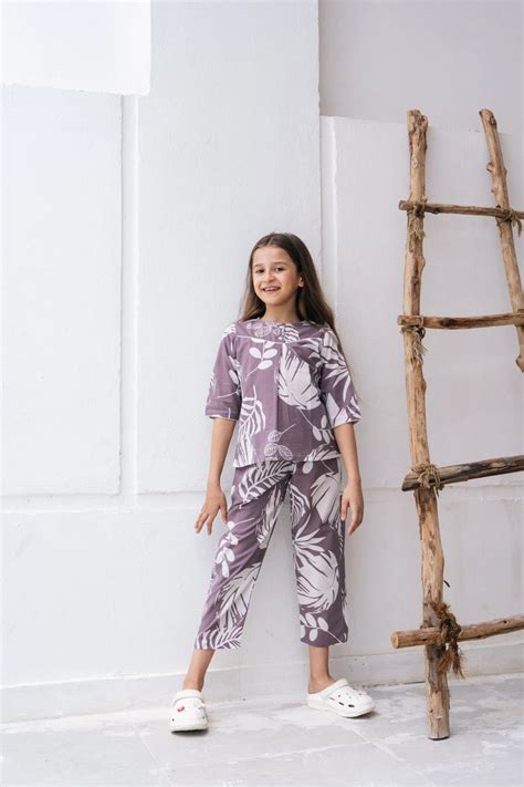 Buy Leaf Printed Cotton Night Suit For Kids Online @ Best Price