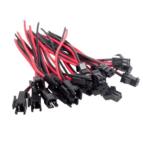 Buy Conwork 10-Pair JST 2 Pin Micro Male Female Connector Plug 4inch ...