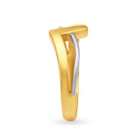 Contemporary 22 Karat Yellow Gold Geometric Finger Ring