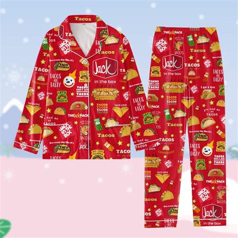 Taco Bell Pajamas Christmas, Junk Food Holiday Pajamas, Burrito Lover ...
