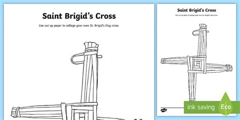 Collage Your Own St Brigid’s Cross - St Brigid Art - Twinkl