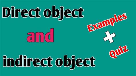 Image result for Indrect Object Definition