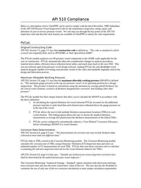 Image result for API 510 Report Examples