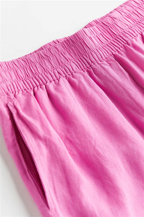 Women's Pink Loose-fit trousers | H&M IN
