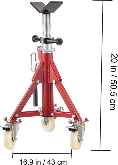 VEVOR Adjustable Pipe Stand with Casters - 28-52 Inch India | Ubuy