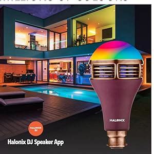 HALONIX Prime DJ Speaker 9W Base-B22 Millions Color Smart Bluetooth led ...