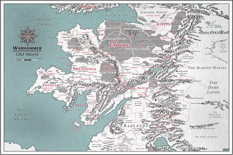 Warhammer Old World Map Poster Multiple Sizes and Paper | Etsy