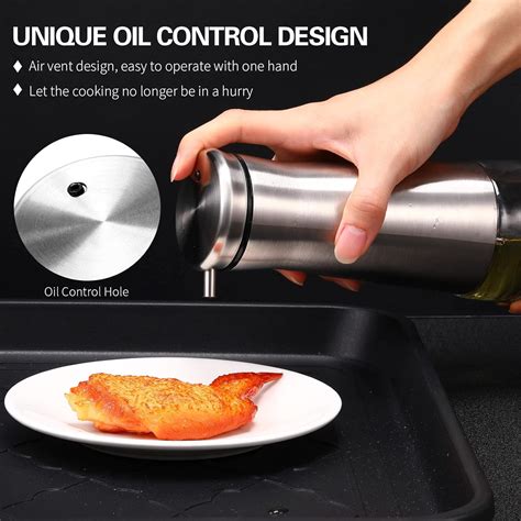 Buy Mimorou 4 Pack Olive Oil and Vinegar Dispenser Bottle Set Glass ...