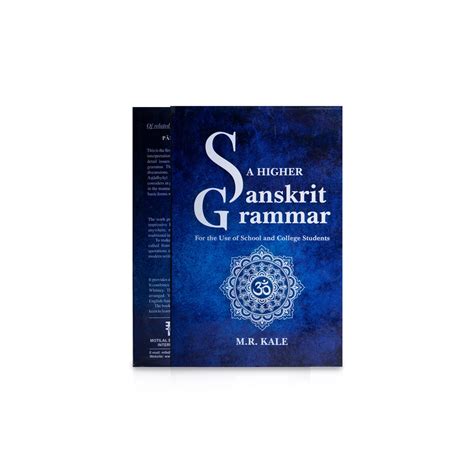 A Higher Sanskrit Grammar - English | by M. R. Kale/ Dictionary Book