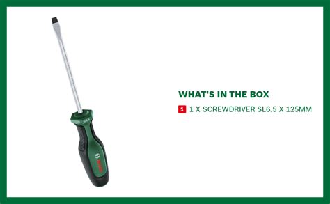 BOSCH Screwdriver SL6.5 x 125mm | Extended Reach for Deep or Tight ...