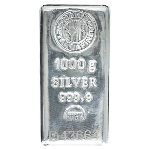 Buy 1 Kilogram Nadir Silver Bullion Bar
