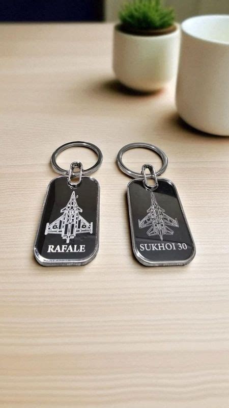 Aircraft Laser Glass Keyring