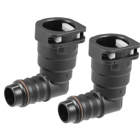 X AUTOHAUX 2pcs Fuel Line Quick Connect 90 Degree Push-On Single Barb ...