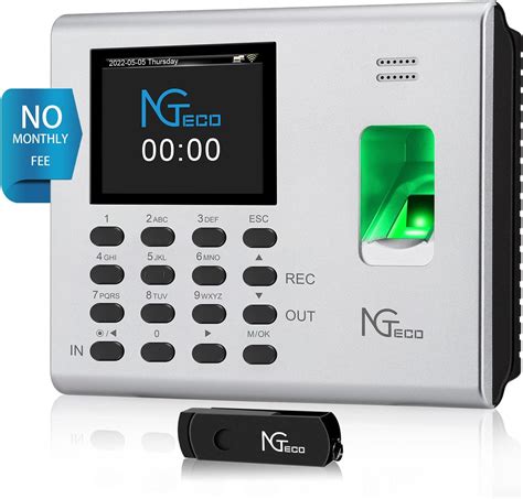 Buy Time Clock - Fingerprint Time Clocks for Employees Small Business ...