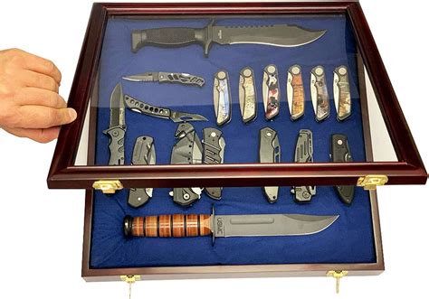 Amazon.com: DECOMIL – Pocket Knife Display Case , Glass Collectible ...