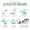 Buy GreenLife Aluminium Nonstick Cookware Set, 1QT covered saucepan ...