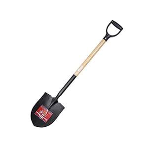 Bully Tools 52510 14-Gauge Round Point Shovel with Hardwood Handle and ...